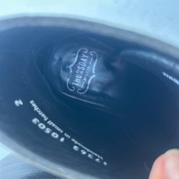 Thursday Boot Company Captain Lace Up Black Leather Ankle Boots Shoes 11 - Picture 12 of 13